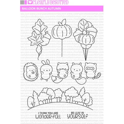 Clearly Besotted Clear Stamps -  Balloon Bunch Autumn